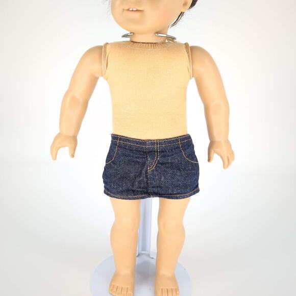 Unbranded Dark Wash Jeans Denim Mini Micro Pull On Skirt for 18" Dolls -GUC - Picture 1 of 9